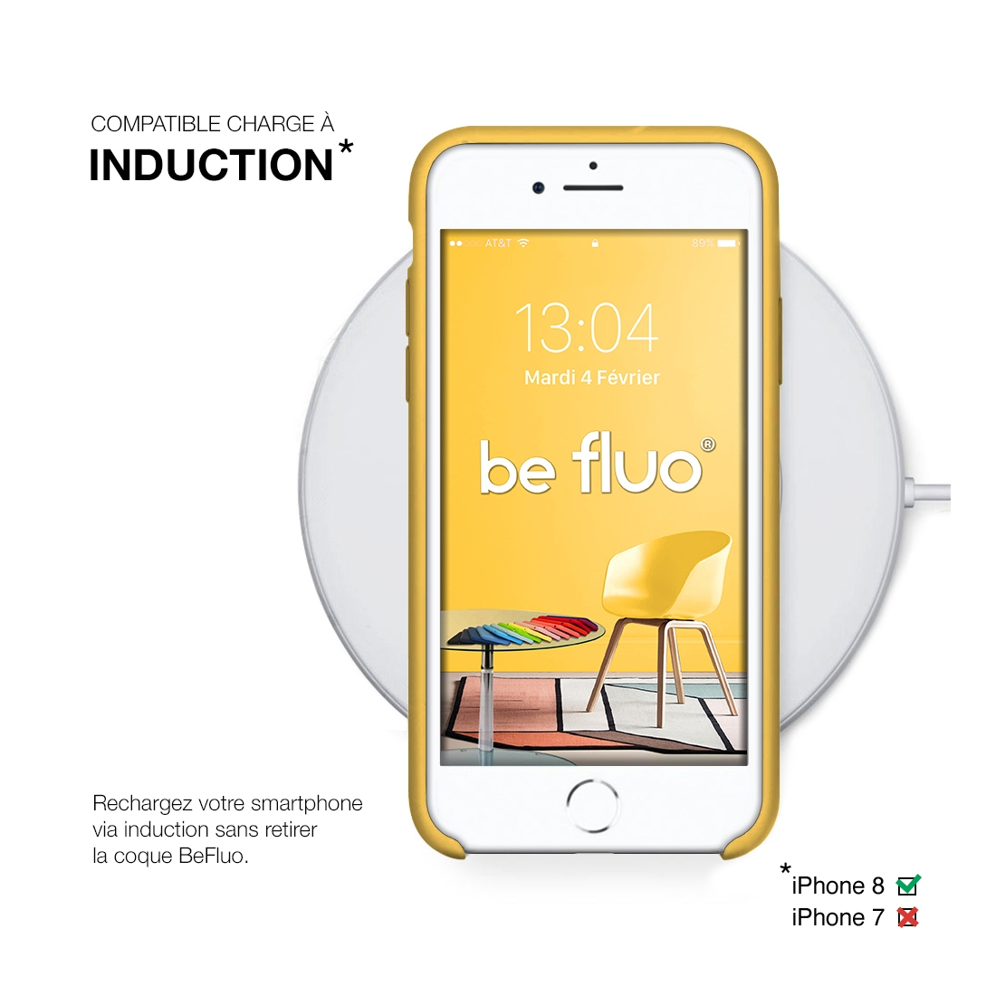 Moxie Coque iPhone 7/8/SE 2020 [BeFluo] Coque Silicone Fine et Légère pour iPhone 8, iPhone 7 et iPhone SE 2020, Intérieur Micro