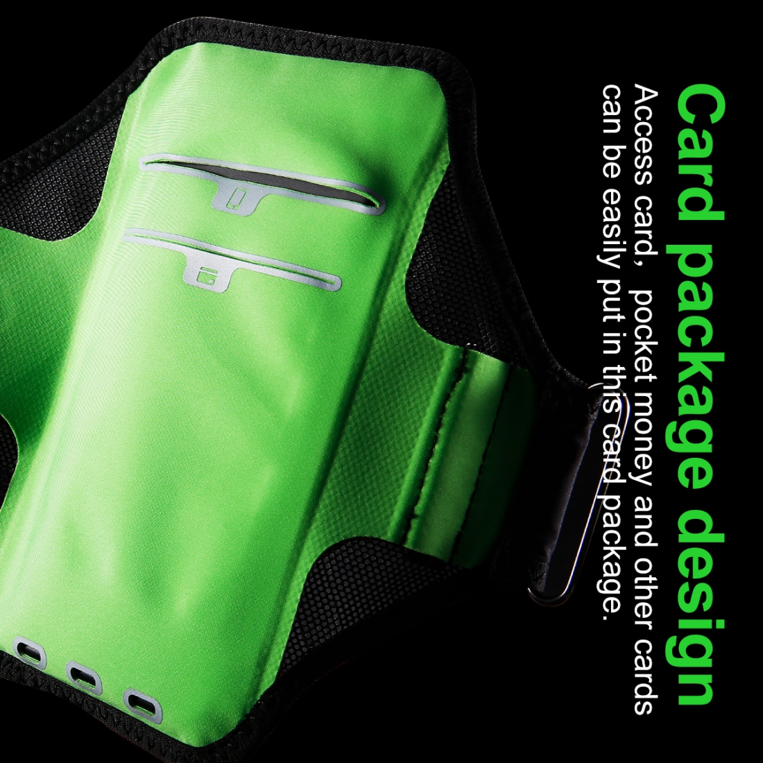 Brassard Sportif, Baseus [Flexible Wristband] [LMBD-A06] Sport Armband pour portable 5.0 pouces Max [Black/Green] - Noir/Vert