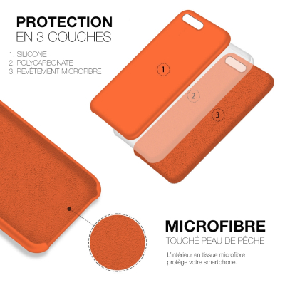 Moxie Coque iPhone 7 Plus/8 Plus [BeFluo] Coque Silicone Fine et Légère pour iPhone 8 Plus et iPhone 7 Plus, Intérieur Microfibr