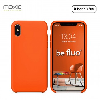 Moxie Coque iPhone XS / iPhone X [BeFluo] Coque Silicone Fine et Légère pour iPhone XS 5.8" et iPhone X, Intérieur Microfibre, C