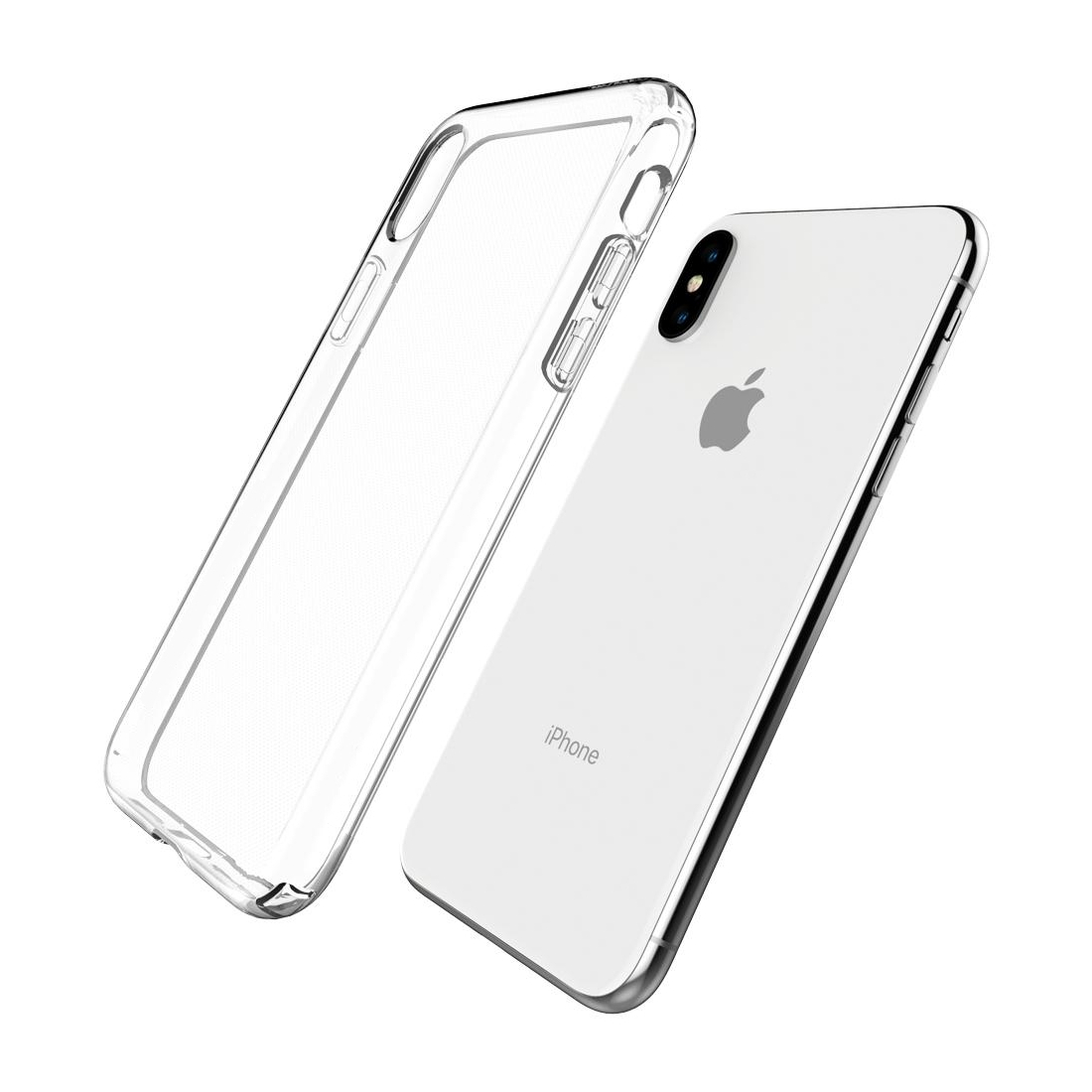Moxie Coque iPhone X / iPhone XS [Skintrans] Coque en TPU Souple Transparente Ultra Fine en Silicone, Anti-traces, Ajustement Pa