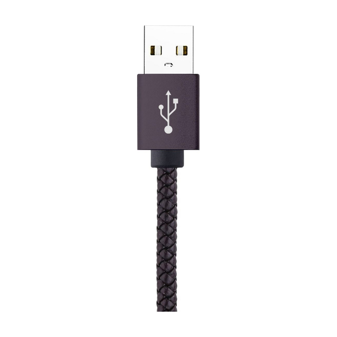 Câble data Moxie cuir tressé Noir compatible iPhone 5/5S/5C/SE/6/6S/6+/6S+/7/7+