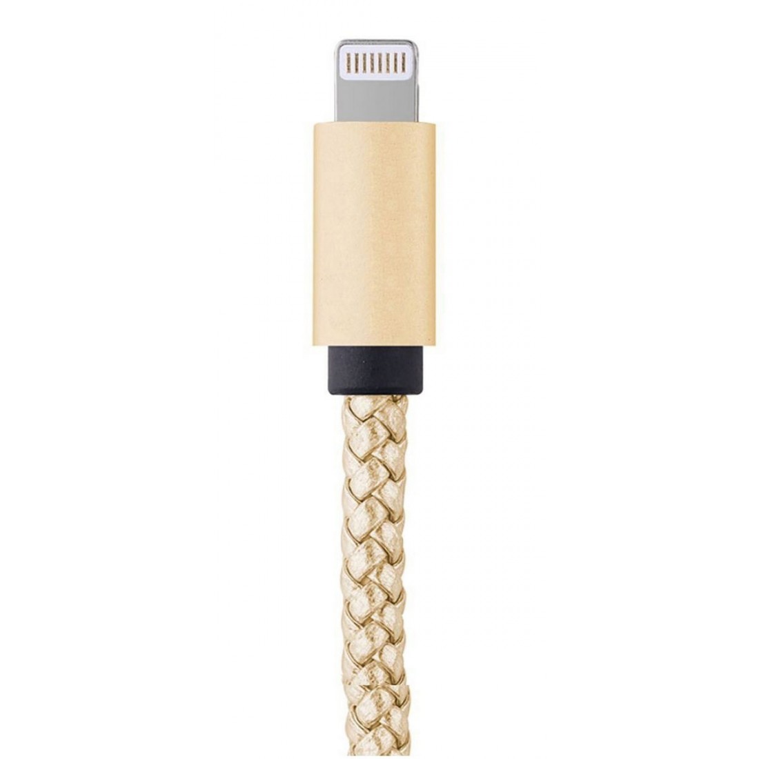 Câble data Moxie cuir tressé Gold compatible iPhone 5/5S/5C/SE/6/6S/6+/6S+/7/7+