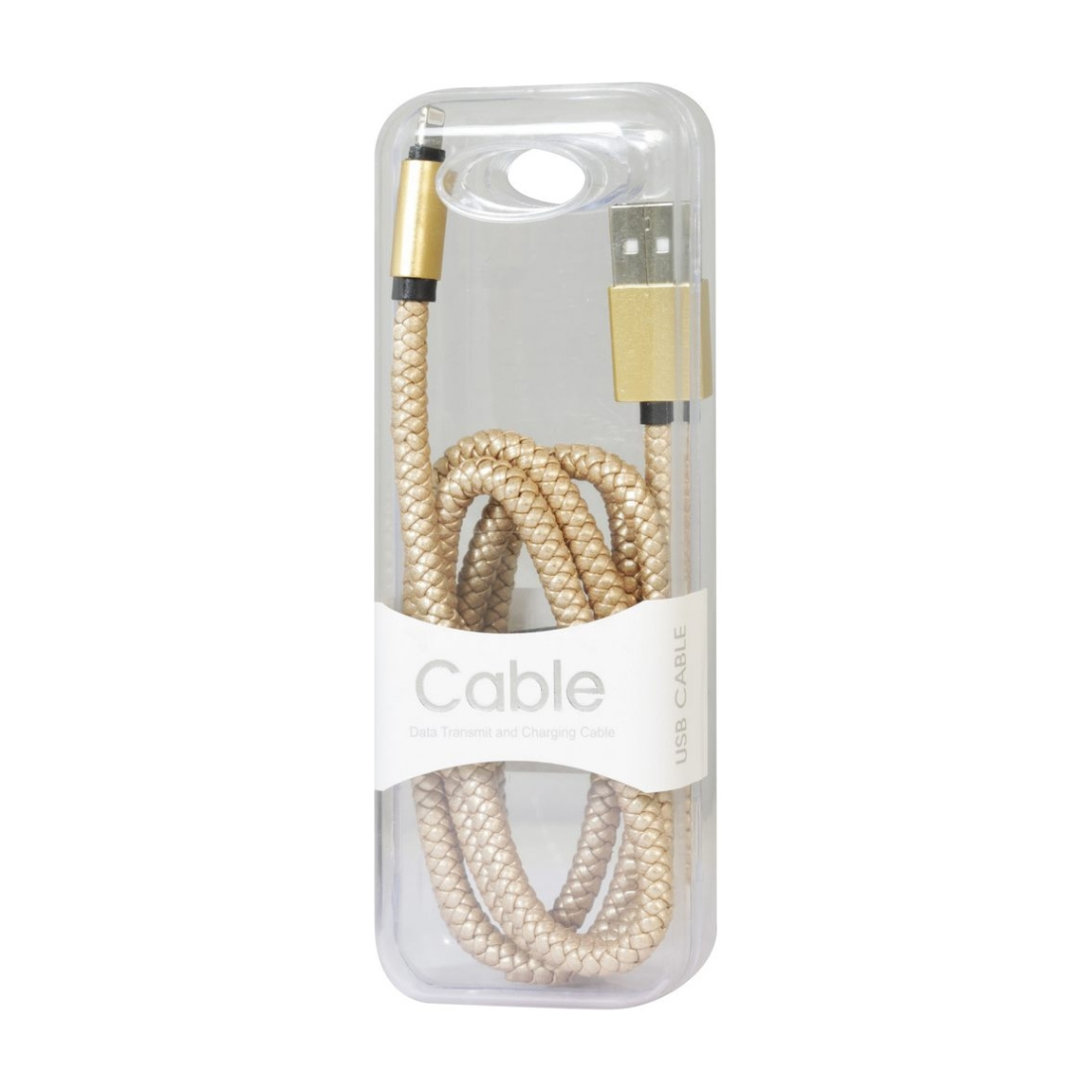 Câble data Moxie cuir tressé Gold compatible iPhone 5/5S/5C/SE/6/6S/6+/6S+/7/7+