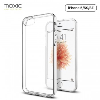 Moxie Coque iPhone SE / iPhone 5S / iPhone 5 [Skintrans] Coque en TPU Souple Transparente Ultra Fine en Silicone, Anti-traces, A