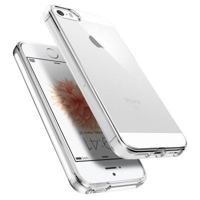 Moxie Coque iPhone SE / iPhone 5S / iPhone 5 [Skintrans] Coque en TPU Souple Transparente Ultra Fine en Silicone, Anti-traces, A