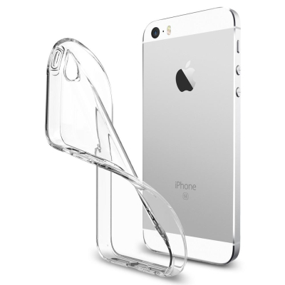 Moxie Coque iPhone SE / iPhone 5S / iPhone 5 [Skintrans] Coque en TPU Souple Transparente Ultra Fine en Silicone, Anti-traces, A