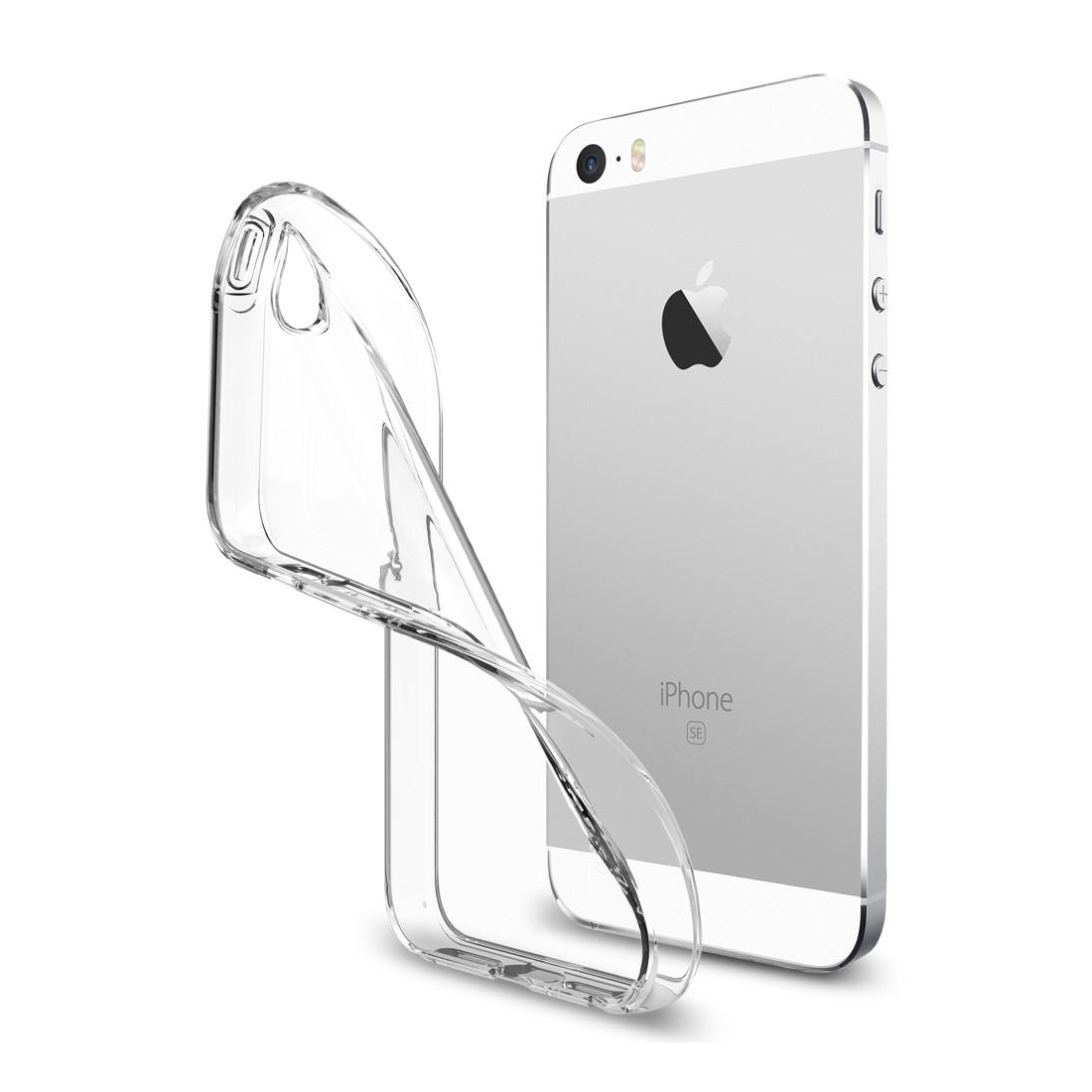 Moxie Coque iPhone SE / iPhone 5S / iPhone 5 [Skintrans] Coque en TPU Souple Transparente Ultra Fine en Silicone, Anti-traces, A