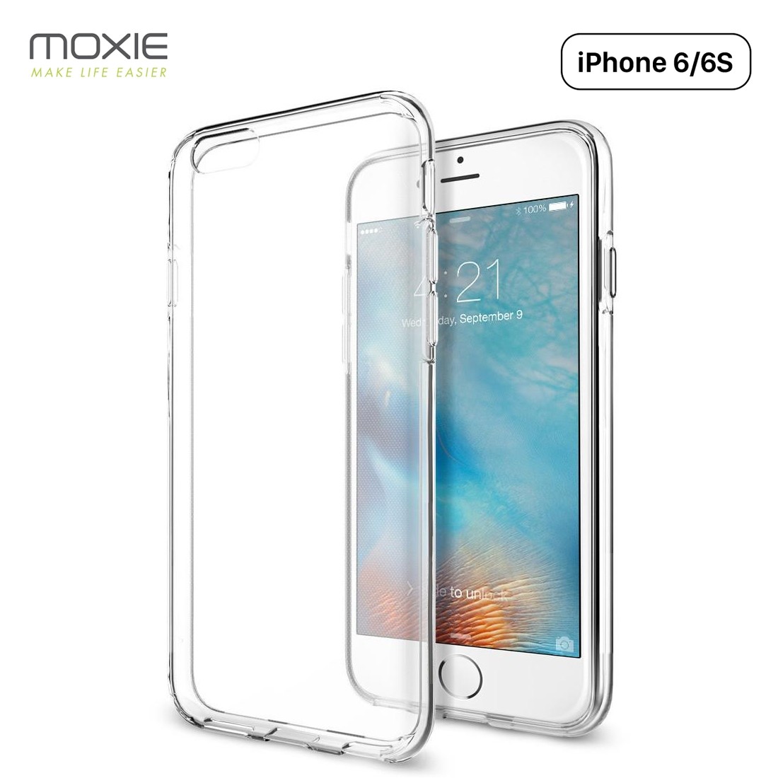 Moxie Coque iPhone 6 / iPhone 6S [Skintrans] Coque en TPU Souple Transparente Ultra Fine en Silicone, Anti-traces, Ajustement Pa