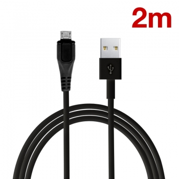 Câble data Universel 2m micro USB Noir - Sans packaging