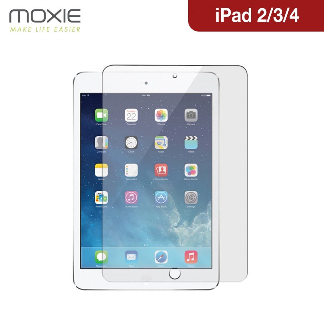 Film de protection en Verre Trempé 2.5D Moxie pour iPad 2/3/4