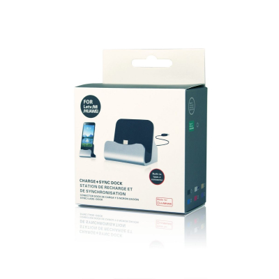 Dock USB-C Aluminium Moxie pour Samsung, Huawei, MI Argent