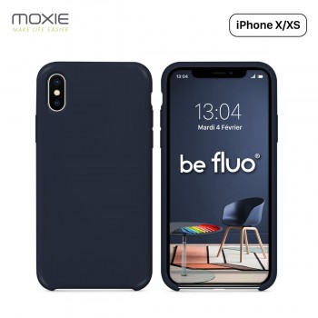 Moxie Coque iPhone XS / iPhone X [BeFluo] Coque Silicone Fine et Légère pour iPhone XS 5.8" et iPhone X, Intérieur Microfibre, C