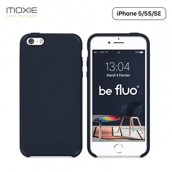 Moxie Coque iPhone 5/5S/SE [BeFluo] Coque Silicone Fine et Légère pour iPhone SE, iPhone 5S et iPhone 5, Intérieur Microfibre, C