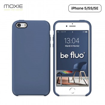 Moxie Coque iPhone 5/5S/SE [BeFluo] Coque Silicone Fine et Légère pour iPhone SE, iPhone 5S et iPhone 5, Intérieur Microfibre, C