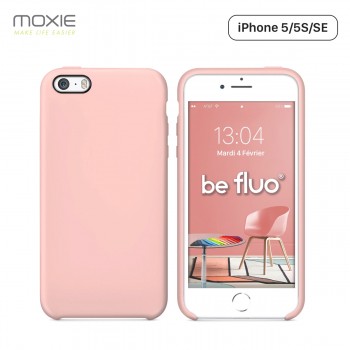 Moxie Coque iPhone 5/5S/SE [BeFluo] Coque Silicone Fine et Légère pour iPhone SE, iPhone 5S et iPhone 5, Intérieur Microfibre, C