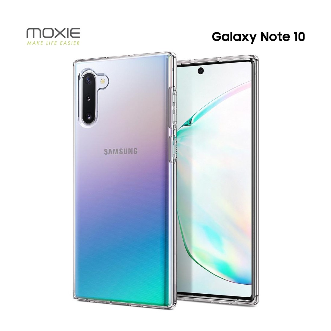 Moxie Coque Galaxy Note 10 [Skintrans] Coque en TPU Souple Transparente Ultra Fine en Silicone, Anti-traces, Ajustement Parfait 