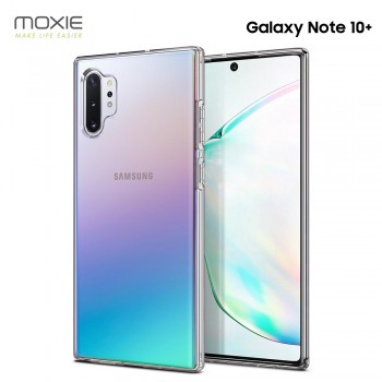 Moxie Coque Galaxy Note 10+ [Skintrans] Coque en TPU Souple Transparente Ultra Fine en Silicone, Anti-traces, Ajustement Parfait