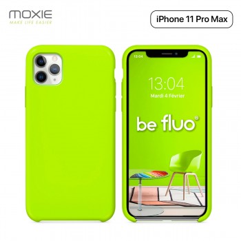 Moxie Coque iPhone 11 Pro Max [BeFluo®] Coque Silicone Fine et Légère pour iPhone 11 Pro Max 6.5- Intérieur Microfibre, Coque An