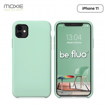 Moxie Coque iPhone 11 [BeFluo] Coque Silicone Fine et Légère pour iPhone 11 6.1" Intérieur Microfibre, Coque Anti-chocs et Anti-