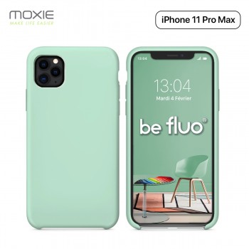 Moxie Coque iPhone 11 Pro Max [BeFluo®] Coque Silicone Fine et Légère pour iPhone 11 Pro Max 6.5" Intérieur Microfibre, Coque An
