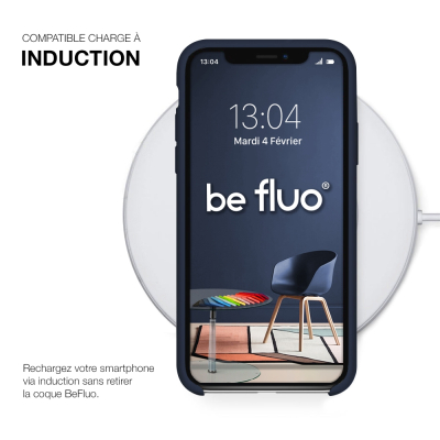 Moxie Coque iPhone XS / iPhone X [BeFluo] Coque Silicone Fine et Légère pour iPhone XS 5.8" et iPhone X, Intérieur Microfibre, C