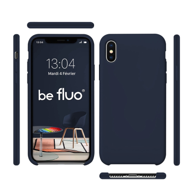 Moxie Coque iPhone XS / iPhone X [BeFluo] Coque Silicone Fine et Légère pour iPhone XS 5.8" et iPhone X, Intérieur Microfibre, C