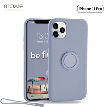 Moxie Coque iPhone 11 PRO [BeLoop®] - Coque Silicone Fine et Légère pour iPhone 11 Pro avec Ring Holder intégré - Intérieur Micr