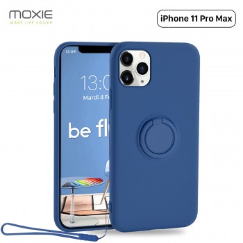 Moxie Coque iPhone 11 Pro Max [BeLoop®] - Coque Silicone Fine et Légère pour iPhone 11 Pro Max avec Ring Holder intégré - Intéri