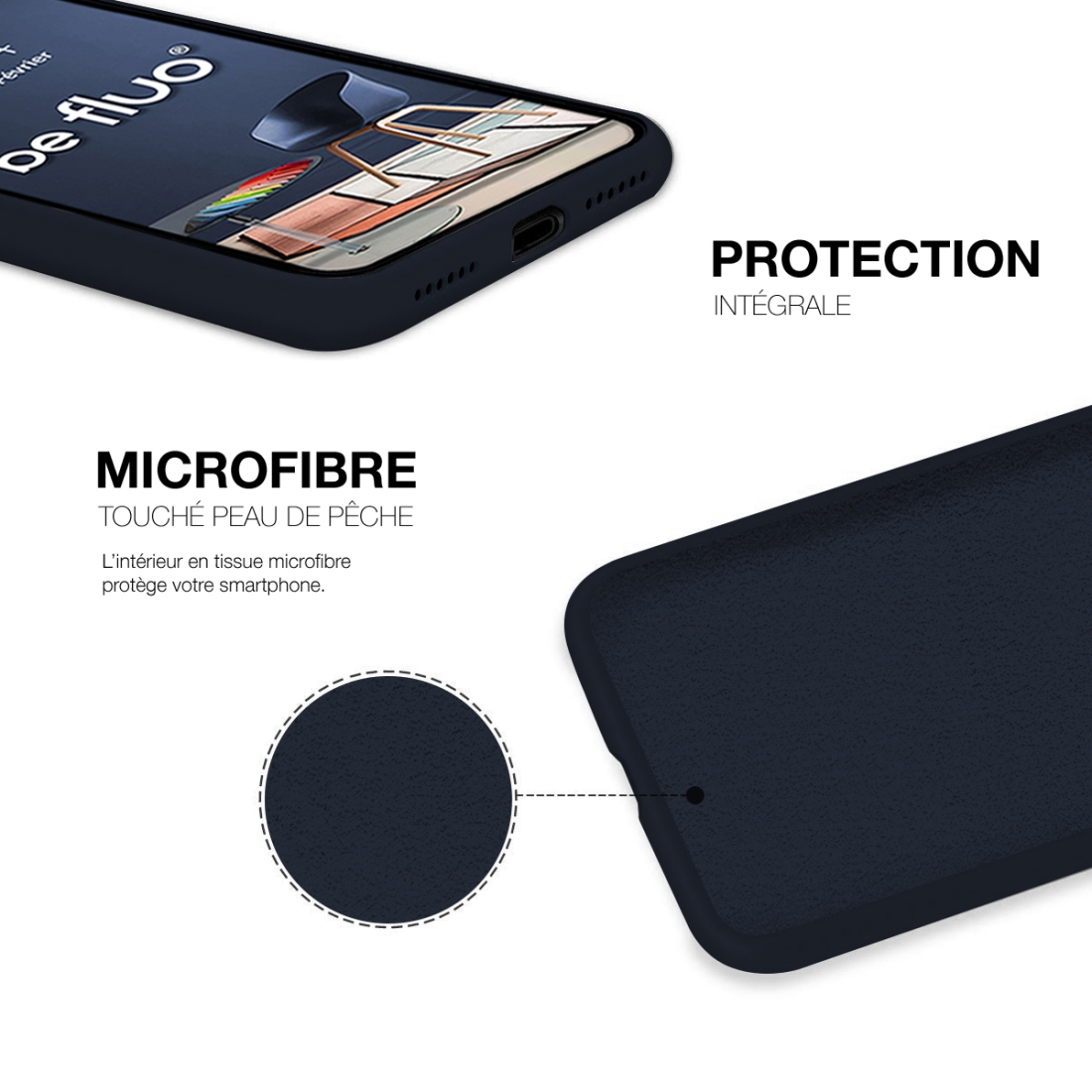 Moxie Coque iPhone XR [BeLoop®] - Coque Silicone Fine et Légère pour iPhone XR avec Ring Holder intégré - Intérieur Microfibre, 