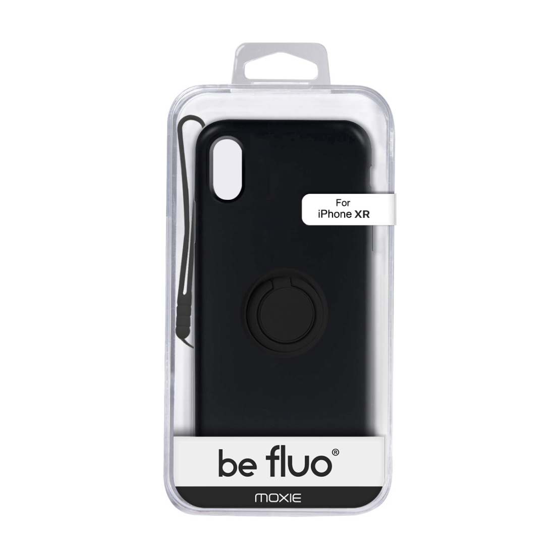 Moxie Coque iPhone XR [BeLoop®] - Coque Silicone Fine et Légère pour iPhone XR avec Ring Holder intégré - Intérieur Microfibre, 