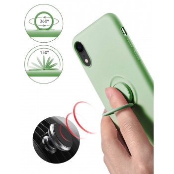 Moxie Coque iPhone XR [BeLoop®] - Coque Silicone Fine et Légère pour iPhone XR avec Ring Holder intégré - Intérieur Microfibre, 