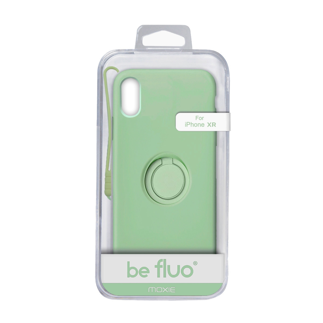 Moxie Coque iPhone XR [BeLoop®] - Coque Silicone Fine et Légère pour iPhone XR avec Ring Holder intégré - Intérieur Microfibre, 