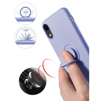 Moxie Coque iPhone XR [BeLoop®] - Coque Silicone Fine et Légère pour iPhone XR avec Ring Holder intégré - Intérieur Microfibre, 
