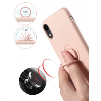 Moxie Coque iPhone XR [BeLoop®] - Coque Silicone Fine et Légère pour iPhone XR avec Ring Holder intégré - Intérieur Microfibre, 