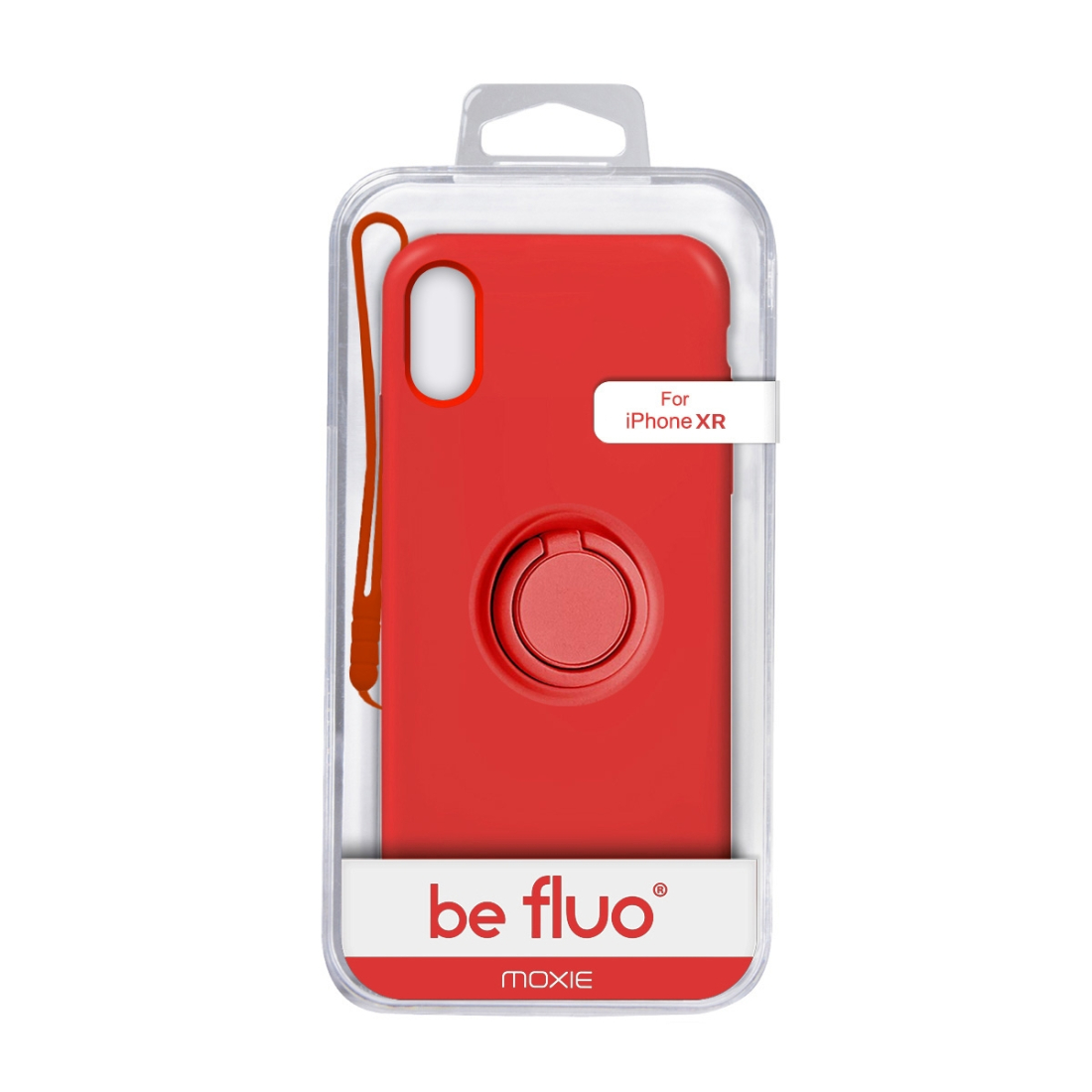 Moxie Coque iPhone XR [BeLoop®] - Coque Silicone Fine et Légère pour iPhone XR avec Ring Holder intégré - Intérieur Microfibre, 
