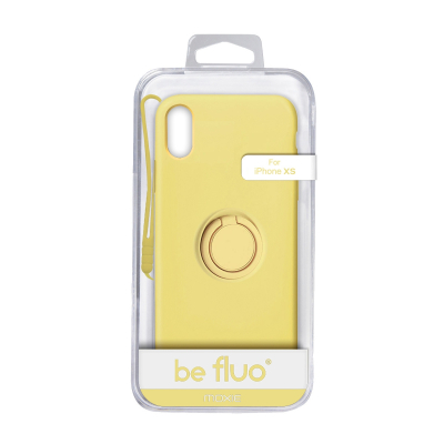 Moxie Coque iPhone X/XS [BeLoop®] - Coque Silicone Fine et Légère pour iPhone X/XS avec Ring Holder intégré - Intérieur Microfib