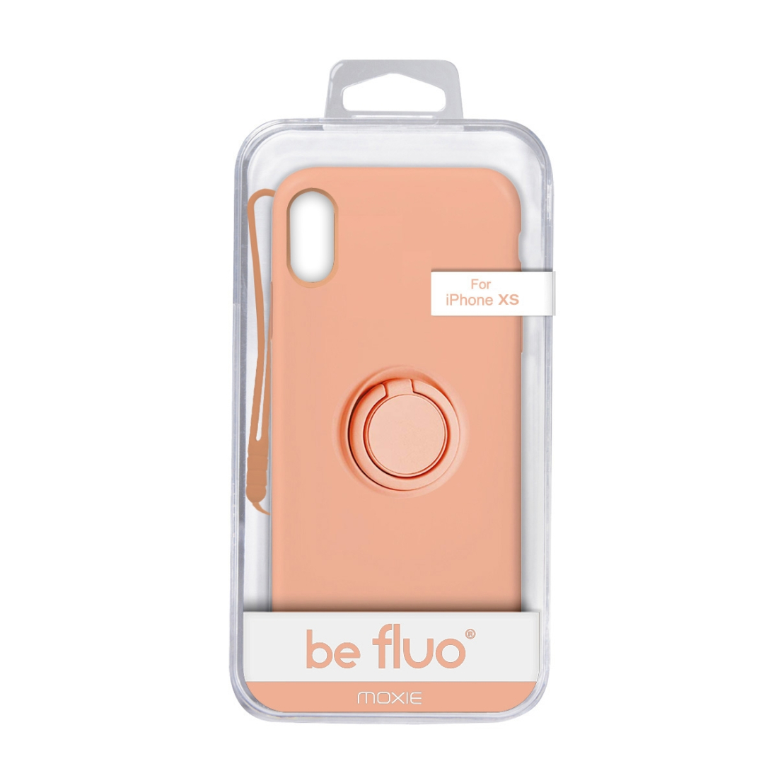 Moxie Coque iPhone X/XS [BeLoop®] - Coque Silicone Fine et Légère pour iPhone X/XS avec Ring Holder intégré - Intérieur Microfib