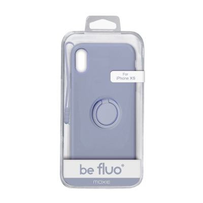 Moxie Coque iPhone X/XS [BeLoop®] - Coque Silicone Fine et Légère pour iPhone X/XS avec Ring Holder intégré - Intérieur Microfib