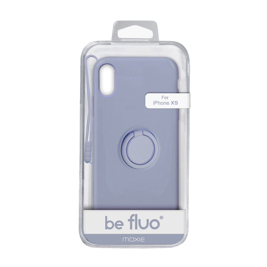 Moxie Coque iPhone X/XS [BeLoop®] - Coque Silicone Fine et Légère pour iPhone X/XS avec Ring Holder intégré - Intérieur Microfib