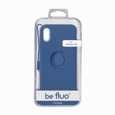 Moxie Coque iPhone X/XS [BeLoop®] - Coque Silicone Fine et Légère pour iPhone X/XS avec Ring Holder intégré - Intérieur Microfib