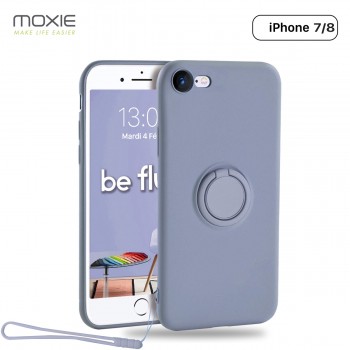 Moxie Coque iPhone 7/8/SE 2020 [BeLoop®] - Coque Silicone Fine et Légère pour iPhone 7/8/SE 2020 avec Ring Holder intégré - Inté