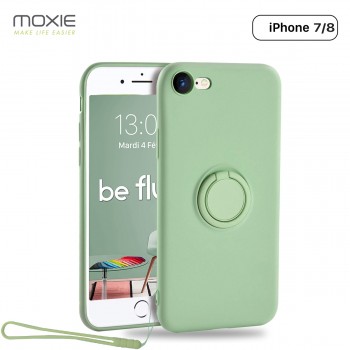 Moxie Coque iPhone 7/8/SE 2020 [BeLoop®] - Coque Silicone Fine et Légère pour iPhone 7/8/SE 2020 avec Ring Holder intégré - Inté