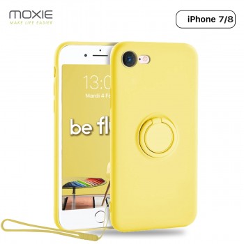 Moxie Coque iPhone 7/8/SE 2020 [BeLoop®] - Coque Silicone Fine et Légère pour iPhone 7/8/SE 2020 avec Ring Holder intégré - Inté