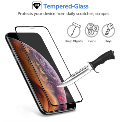 Moxie Verre Trempé iPhone X/XS 5.8" [Ultimate 3D+] Protection d'écran Complète en Verre Trempé 9H Ultra Clair, Anti-rayures et A