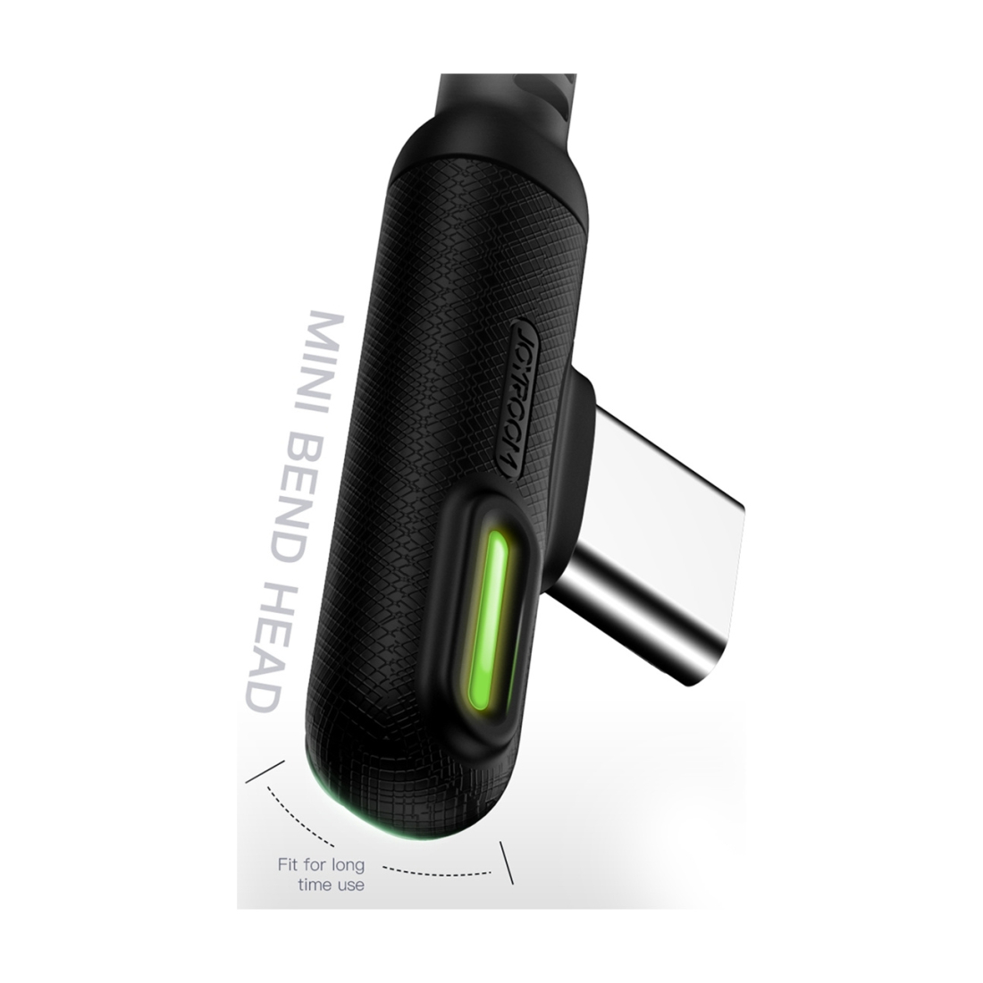 Câble USB Type-C Coudé 90° Joyroom S-M392 Longueur 1.2M, Sortie 3A, Câble renforcé en Nylon tressé pour appareils Type-C - Rouge
