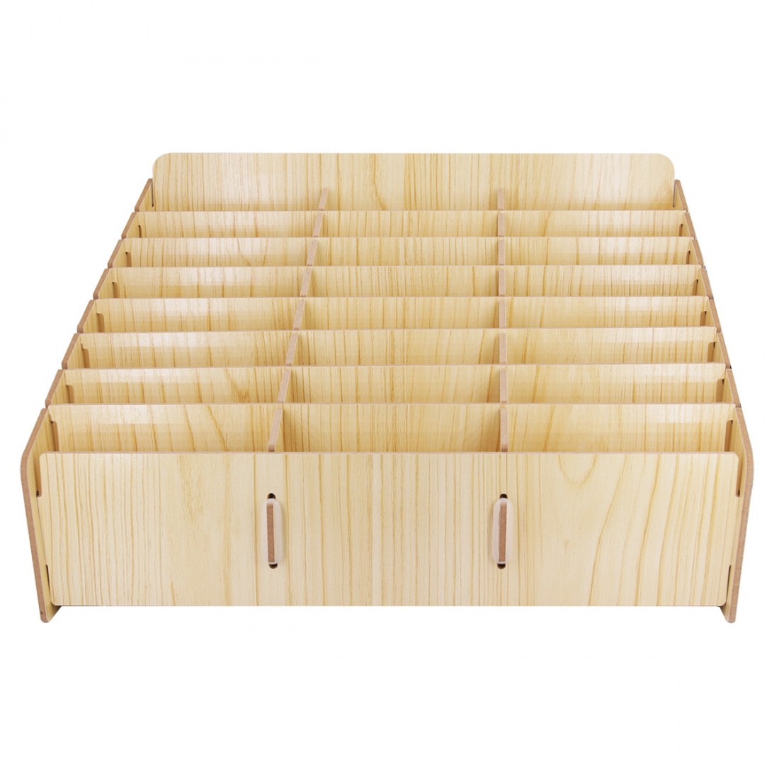 Display en bois pour coques, housses et téléphones - 24 cavités