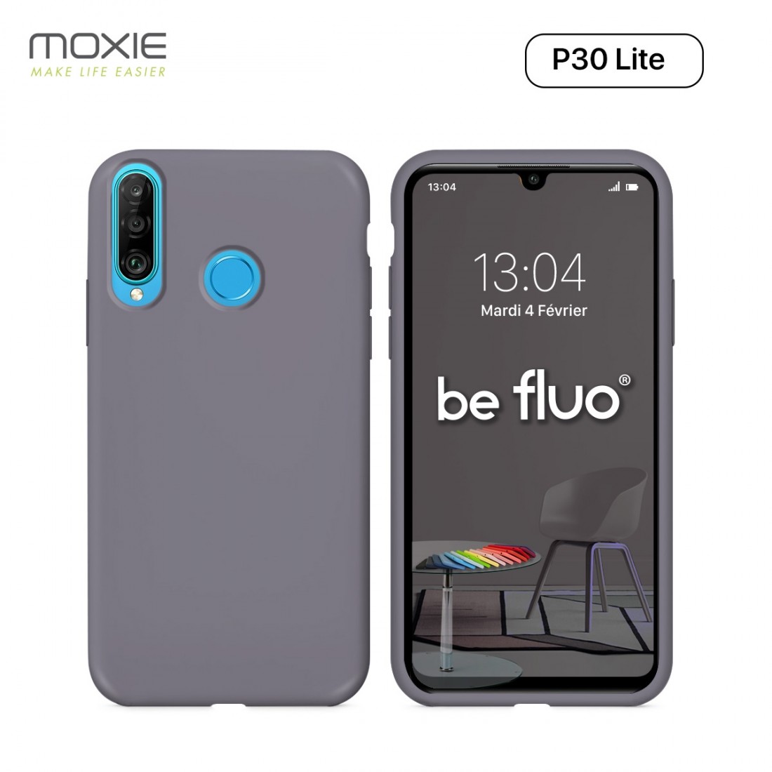 Moxie Coque Huawei P30 Lite [BeFluo] Coque Silicone Fine et Légère pour Huawei p30 Lite, Intérieur Microfibre, Coque Anti-chocs 