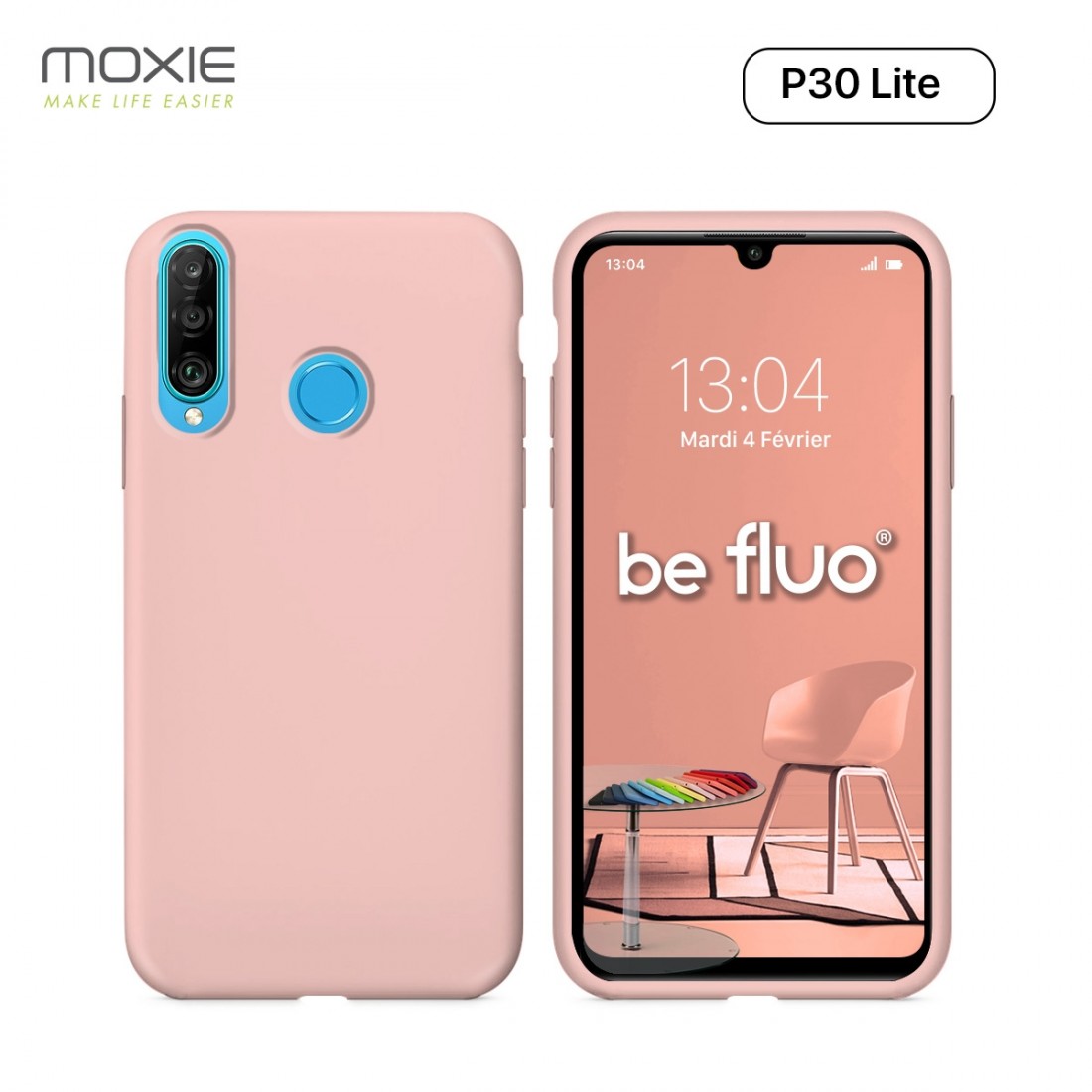 Moxie Coque Huawei P30 Lite [BeFluo] Coque Silicone Fine et Légère pour Huawei p30 Lite, Intérieur Microfibre, Coque Anti-chocs 