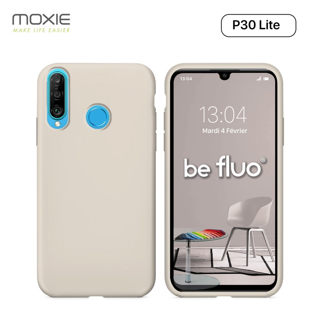Moxie Coque Huawei P30 Lite [BeFluo] Coque Silicone Fine et Légère pour Huawei p30 Lite, Intérieur Microfibre, Coque Anti-chocs 